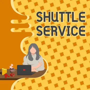 Handwriting text Shuttle Service. Concept meaning intended to shuttle passengers Stock Illustration