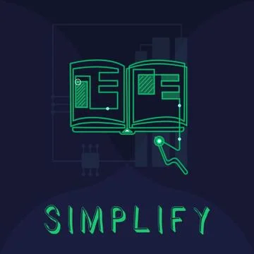 Handwriting text Simplify. Concept meaning make something simpler or easier to 스톡 일러스트