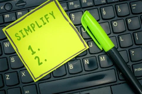Handwriting text Simplify. Concept meaning make something simpler or easier to Stock Photos