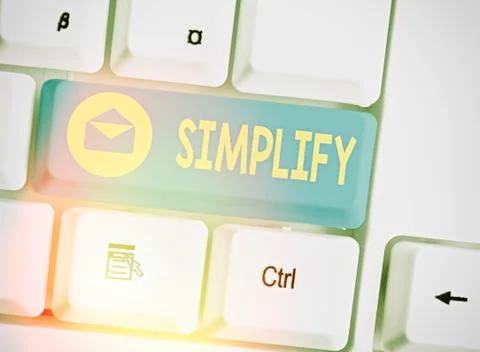 Handwriting text Simplify. Concept meaning make something simpler or easier to Stock Photos