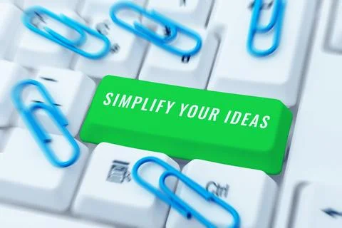 Handwriting text Simplify Your Ideas. Business concept make simple or reduce Stock Photos