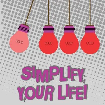 Handwriting text Simplify Your Life. Concept meaning focused on important and Stock Illustration