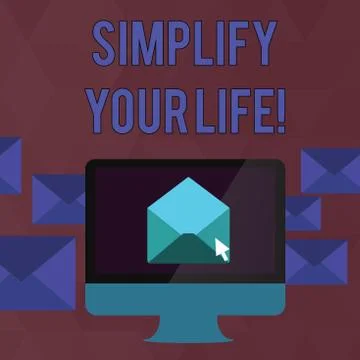 Handwriting text Simplify Your Life. Concept meaning focused on important and Stock Illustration