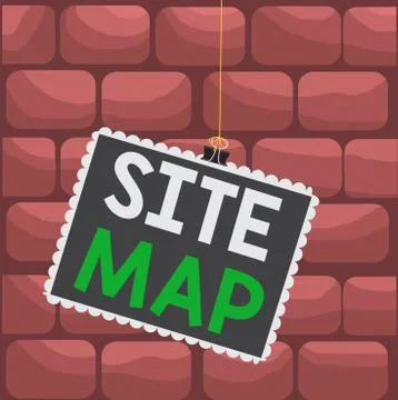 Handwriting text Site Map. Concept meaning designed to help both users and Stock Illustration