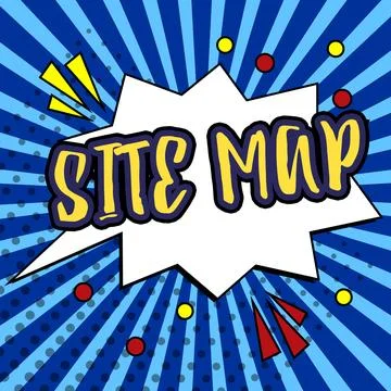Handwriting text Site Map. Conceptual photo designed to help both users and Stockillustratie