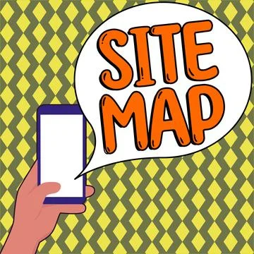 Handwriting text Site Map. Word Written on designed to help both users and Stockillustratie