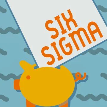 Handwriting text Six Sigma. Internet Concept set of management techniques Stock Illustration