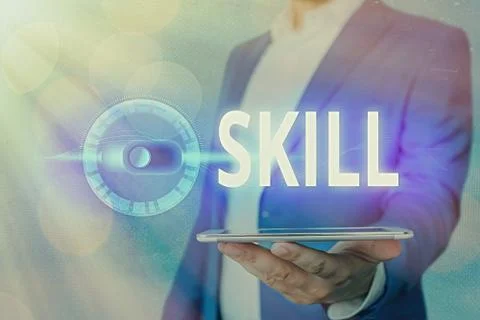 Handwriting text Skill. Concept meaning ability to use one s is knowledge Stock Photos