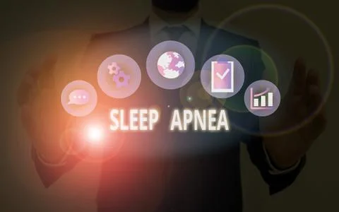 Handwriting text Sleep Apnea. Concept meaning disorder which demonstrating Stock Photos