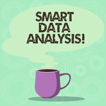 Handwriting text Smart Data Analysis. Concept meaning collecting and analyzing Illustrazione stock