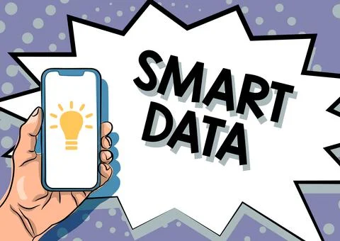 Handwriting text Smart Data. Business overview digital information that is Stock Illustration