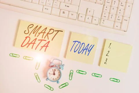 Handwriting text Smart Data. Concept meaning digital information that is 写真素材