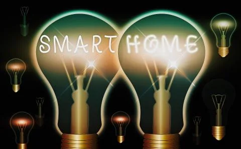 Handwriting text Smart Home. Concept meaning equipped home can be controlled Ilustração Stock