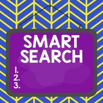 Handwriting text Smart Search. Concept meaning tool used in recording software Stock Illustration