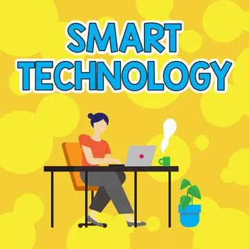 Handwriting text Smart Technology. Conceptual photo gadgets or device that has a Stock Illustration
