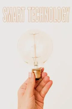 Handwriting text Smart Technology. Word for used to protect and prevent errors Foto stock