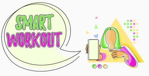 Handwriting text Smart Workout. Internet Concept set a goal that maps out 스톡 일러스트