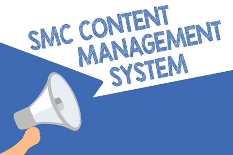 Handwriting text Smc Content Management System. Concept meaning mangae creati Stock Illustration