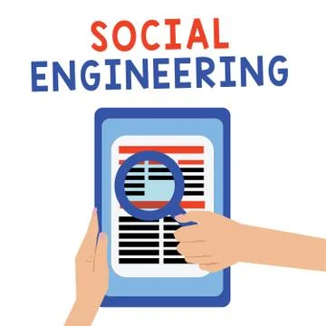 Handwriting text Social Engineering. Concept meaning Psychological Manipulati Stock Illustration