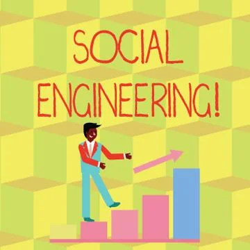 Handwriting text Social Engineering. Concept meaning attack photo that relies Stock Illustration