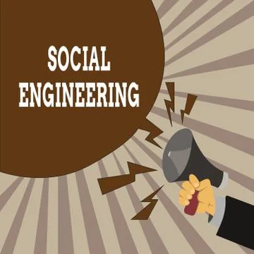 Handwriting text Social Engineering. Concept meaning Psychological Manipulation Stock Illustration