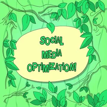 Handwriting text Social Media Optimization. Concept meaning Digital strategy Stock Illustration
