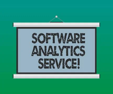 Handwriting text Software Analytics Service. Concept meaning Used to enhance Stock Illustration
