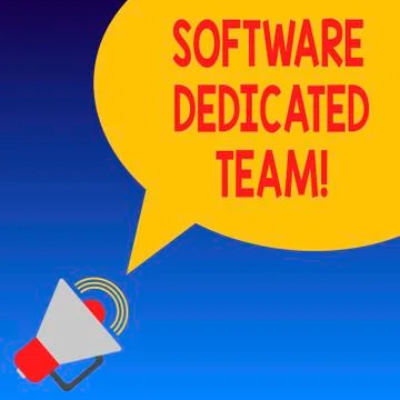 Handwriting text Software Dedicated Team. Concept meaning business approach to Stock Illustration