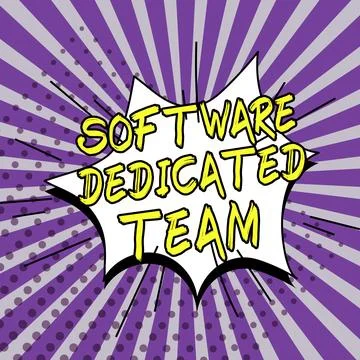 Handwriting text Software Dedicated Team. Business showcase people responcible Ilustração Stock