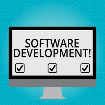 Handwriting text Software Development. Concept meaning software is created using Stock-Illustration