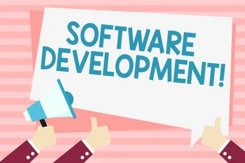Handwriting text Software Development. Concept meaning software is created using 스톡 일러스트