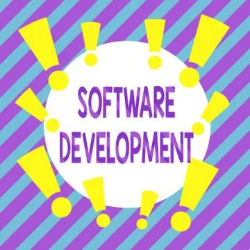 Handwriting text Software Development. Concept meaning software is created using Stock-Illustration