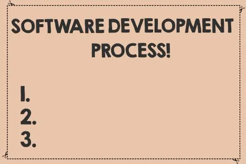 Handwriting text Software Development Process. Concept meaning Process of Stock Illustration