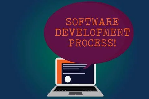 Handwriting text Software Development Process. Concept meaning Process of 스톡 일러스트