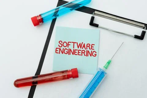 Handwriting text Software Engineering. Business idea apply engineering to the Stock Photos