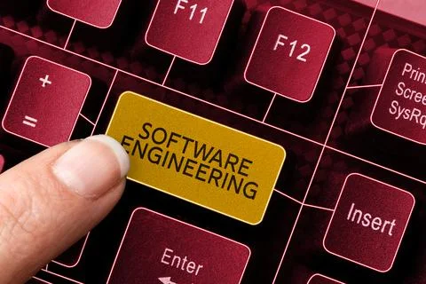 Handwriting text Software Engineering. Business concept Program Development in Stock Photos