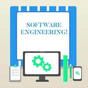 Handwriting text Software Engineering. Concept meaning Program Development in Stockillustratie