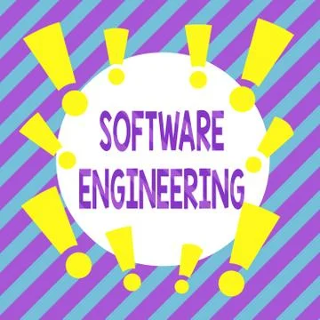 Handwriting text Software Engineering. Concept meaning apply engineering to the Stock Illustration