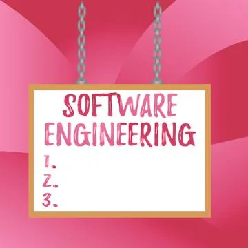 Handwriting text Software Engineering. Concept meaning Program Development in 스톡 일러스트