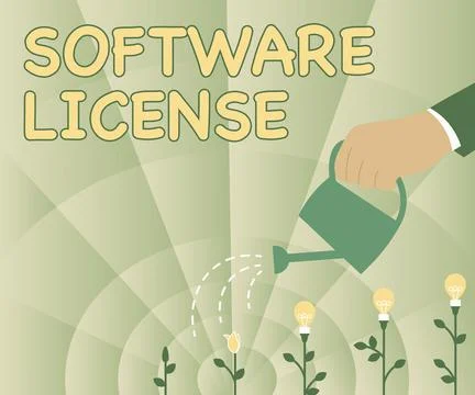 Handwriting text Software License. Concept meaning legal instrument governing 스톡 일러스트