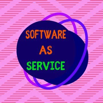 Handwriting text Software As Service. Concept meaning On Deanalysisd licensed on Stock Illustration