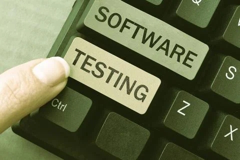 Handwriting text Software Testing. Business showcase activity to check whether Stock Photos