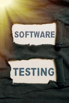 Handwriting text Software Testing. Business idea activity to check whether the Stock Photos