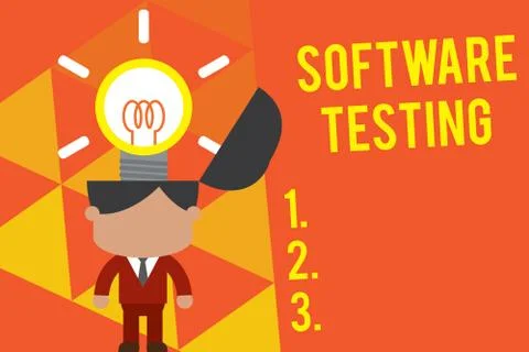 Handwriting text Software Testing. Concept meaning investigation provide 스톡 일러스트