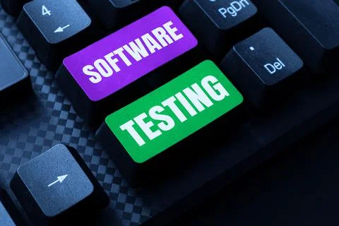 Handwriting text Software Testing. Word Written on activity to check whether the Stock Photos