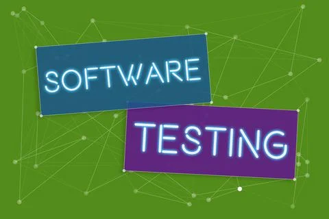 Handwriting text Software Testinginvestigation provide information about the Illustrazione stock