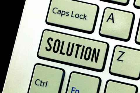 Handwriting text Solution. Concept meaning means of solving problem or dealing 写真素材