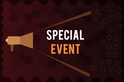 Handwriting text Special Event. Concept meaning Function to generate money for Stock Illustration
