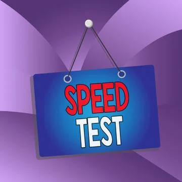 Handwriting text Speed Test. Concept meaning psychological test for the maximum Stock Illustration
