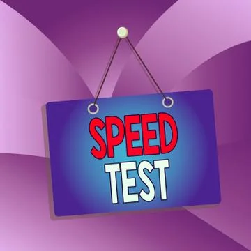 Handwriting text Speed Test. Concept meaning psychological test for the maximum Stock Illustration